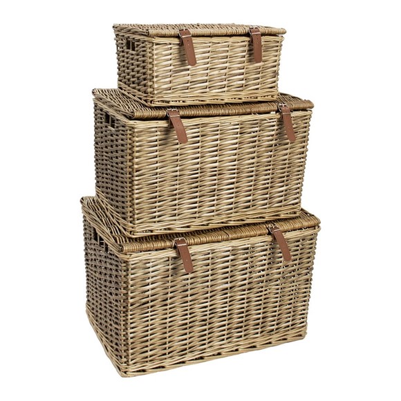 Wicker Storage Basket Set (3)